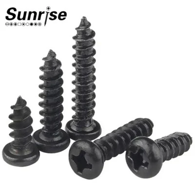 Vis à tête cylindrique à empreinte cruciforme de haute qualité, vis autotaraudeuses