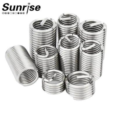 Inserts filetés autotaraudeurs de réparation de filetage aveugle en acier inoxydable