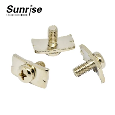 Vis de bloc de brides de protection à tête ronde croisée à deux combinaisons avec rondelle carrée